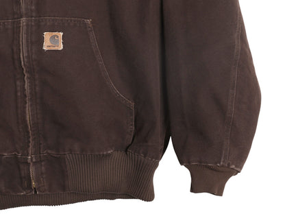 US企画 カーハート アクティブ ジャケット メンズ XL / ワーク ダック フード パーカー 中綿 キルティング ライナー ブルゾン 大きいサイズ