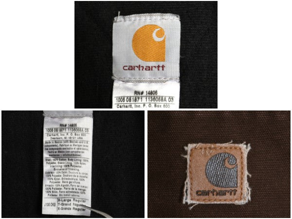 US企画 カーハート アクティブ ジャケット メンズ XL / ワーク ダック フード パーカー 中綿 キルティング ライナー ブルゾン 大きいサイズ