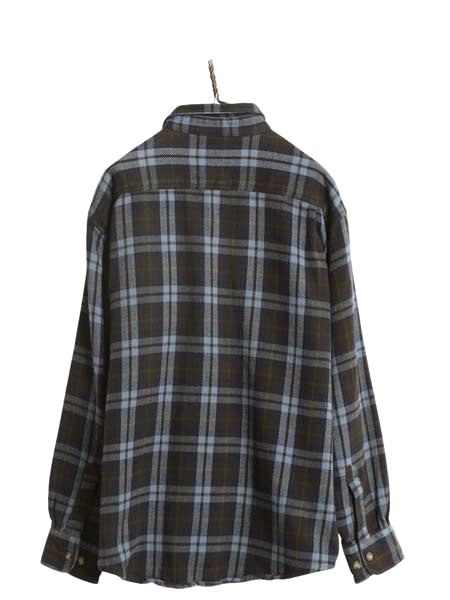 カベラス チェック ヘビー フランネル シャツ メンズ L / 古着 長袖シャツ ネルシャツ ヘビーウェイト コットン ポケット付き マルチカラー