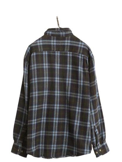 カベラス チェック ヘビー フランネル シャツ メンズ L / 古着 長袖シャツ ネルシャツ ヘビーウェイト コットン ポケット付き マルチカラー