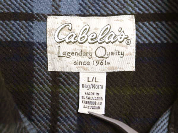 カベラス チェック ヘビー フランネル シャツ メンズ L / 古着 長袖シャツ ネルシャツ ヘビーウェイト コットン ポケット付き マルチカラー