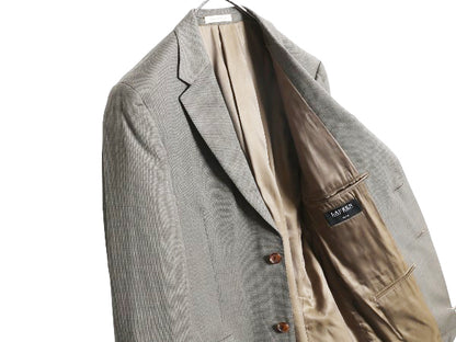 デッドストック ローレン ラルフローレン テーラード ジャケット メンズ M 程/ ポロ ブレザー スーツ ウール スリム きれいめ ビジネス 灰