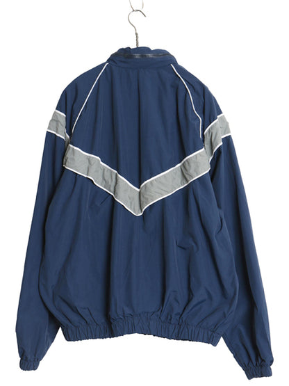 00s 米軍実物 US AIR FORCE ナイロン トレーニング ジャケット MEDIUM REGULAR 古着 04年製 オールド 軍物 USAF ミリタリー ジャンパー 青