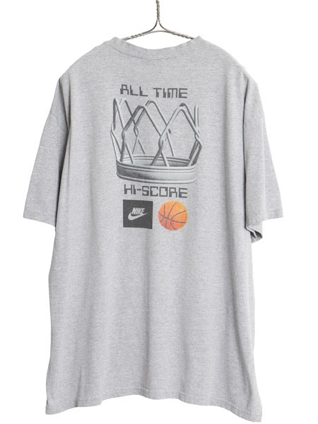 00s ナイキ 両面 プリント Tシャツ メンズ L / 古着 オールド バスケ グラフィック アート イラスト スウッシュ カットソー ヘビーウェイト