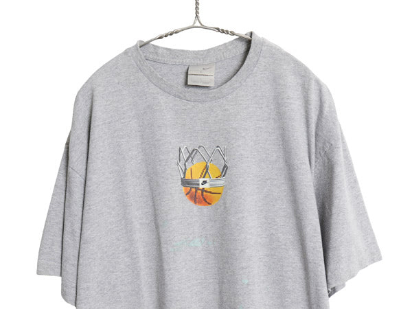 00s ナイキ 両面 プリント Tシャツ メンズ L / 古着 オールド バスケ グラフィック アート イラスト スウッシュ カットソー ヘビーウェイト