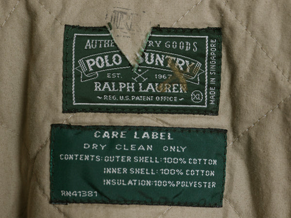 80s 90s ★ ポロカントリー ラルフローレン コットン マウンテンパーカー メンズ XL / 古着 ヴィンテージ ジャケット 中綿 マンパ ハーフ丈