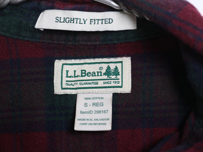 エルエルビーン 長袖 ボタンダウン フランネル シャツ メンズ S / 古着 アウトドア コットン 長袖シャツ ネルシャツ チェック マルチカラー