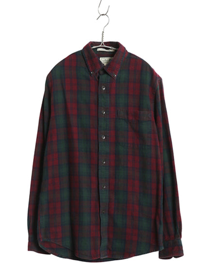エルエルビーン 長袖 ボタンダウン フランネル シャツ メンズ S / 古着 アウトドア コットン 長袖シャツ ネルシャツ チェック マルチカラー