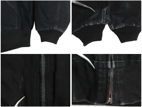 US企画 USA製 カーハート アクティブ ジャケット メンズ M / ダック フード パーカー 中綿 キルティング ライナー ブルゾン ジャンパー 黒