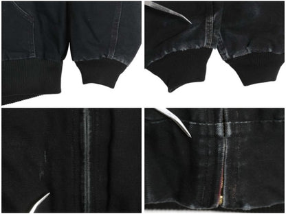 US企画 USA製 カーハート アクティブ ジャケット メンズ M / ダック フード パーカー 中綿 キルティング ライナー ブルゾン ジャンパー 黒