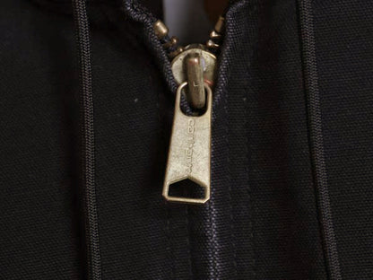 US企画 USA製 カーハート アクティブ ジャケット メンズ M / ダック フード パーカー 中綿 キルティング ライナー ブルゾン ジャンパー 黒