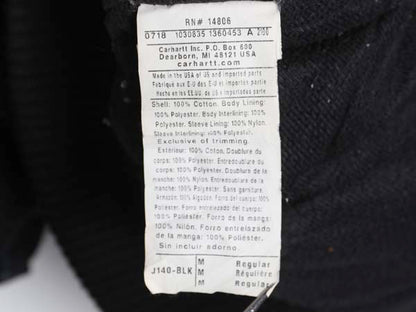US企画 USA製 カーハート アクティブ ジャケット メンズ M / ダック フード パーカー 中綿 キルティング ライナー ブルゾン ジャンパー 黒