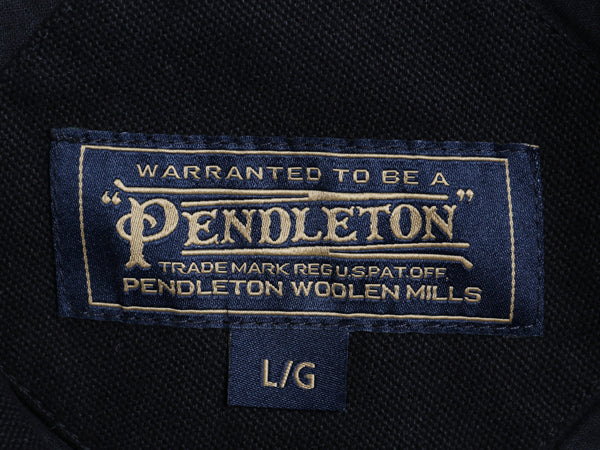 ペンドルトン ネイティブ柄 パイル フリース ジャケット メンズ L フルジップ 総柄 ボア コットン 切替 ブルゾン ジャンパー コート 黒 茶