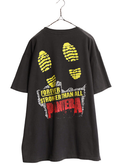 90s USA製 ★ パンテラ イラスト プリント Tシャツ メンズ XL / オールド 当時物 バンド ロック メタル シングルステッチ 大きいサイズ 黒