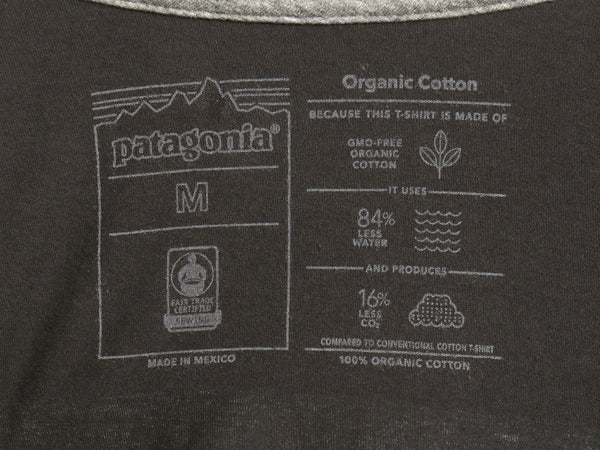 パタゴニア 両面 プリント 半袖 Tシャツ レディース  M  / 21年製 アウトドア カットソー P6 バックプリント ボックスロゴ クルーネック 灰