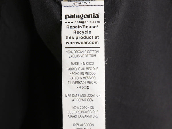 パタゴニア 両面 プリント 半袖 Tシャツ レディース  M  / 21年製 アウトドア カットソー P6 バックプリント ボックスロゴ クルーネック 灰