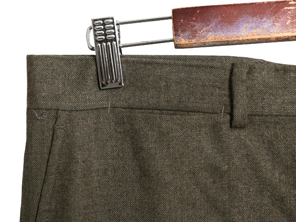 80s ブルックスブラザーズ ウール スラックス パンツ メンズ 35 / ヴィンテージ ノータック ストレート TALON 5ポケット トラウザー カーキ