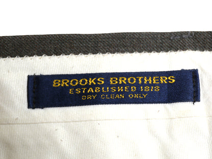 80s ブルックスブラザーズ ウール スラックス パンツ メンズ 35 / ヴィンテージ ノータック ストレート TALON 5ポケット トラウザー カーキ