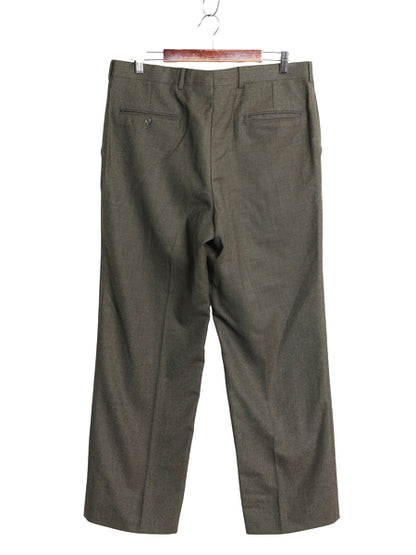 80s ブルックスブラザーズ ウール スラックス パンツ メンズ 35 / ヴィンテージ ノータック ストレート TALON 5ポケット トラウザー カーキ