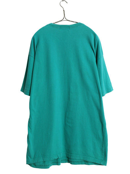 90s USA製 エディーバウアー 無地 半袖 Tシャツ メンズ M / オールド コットン カットソー ヘビーウェイト シンプル ゆったり ブランク 緑