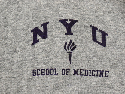 80s USA製 ★ チャンピオン NYU 3段 カレッジ プリント Tシャツ メンズ L 古着 ヴィンテージ 88 12 シングルステッチ トリコタグ 霜降り 灰