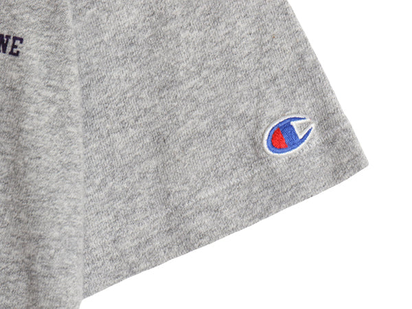 80s USA製 ★ チャンピオン NYU 3段 カレッジ プリント Tシャツ メンズ L 古着 ヴィンテージ 88 12 シングルステッチ トリコタグ 霜降り 灰