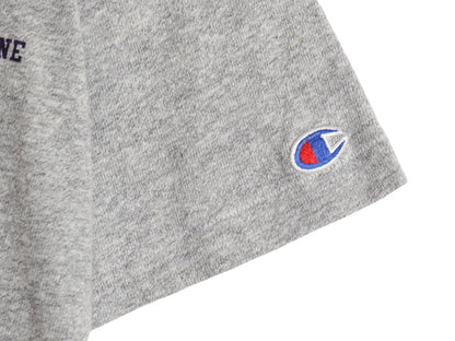 80s USA製 ★ チャンピオン NYU 3段 カレッジ プリント Tシャツ メンズ L 古着 ヴィンテージ 88 12 シングルステッチ トリコタグ 霜降り 灰