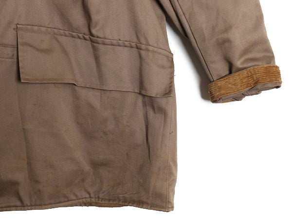 70s USA製 ★ シアーズ Ted Williams ハンティング ジャケット メンズ M 程 古着 ヴィンテージ アウトドア 襟コーデュロイ カバーオール 茶