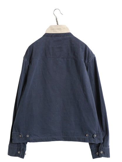 90s ポロ ラルフローレン スイングトップ ジャケット メンズ XL 古着 オールド コットン ブルゾン ジャンパー フルジップ 大きいサイズ 紺