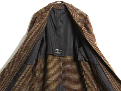 60s USA製 STRATHMORE ウール チェスター コート メンズ L 古着 ヴィンテージ ガンクラブ チェック ヘビーウェイト ツイード ロングコート