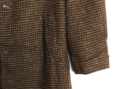 60s USA製 STRATHMORE ウール チェスター コート メンズ L 古着 ヴィンテージ ガンクラブ チェック ヘビーウェイト ツイード ロングコート