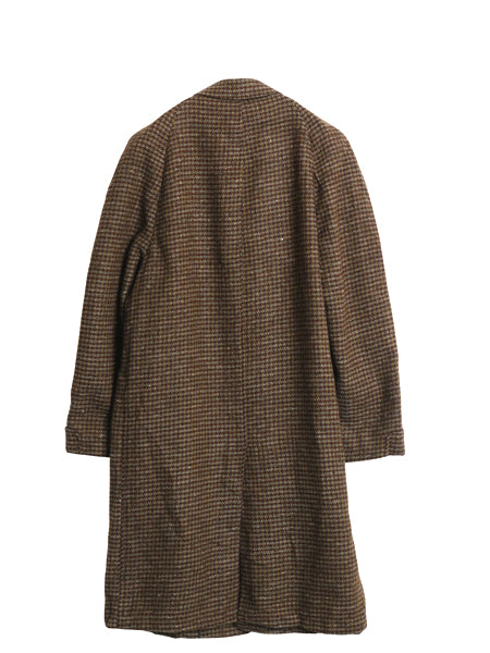 60s USA製 STRATHMORE ウール チェスター コート メンズ L 古着 ヴィンテージ ガンクラブ チェック ヘビーウェイト ツイード ロングコート