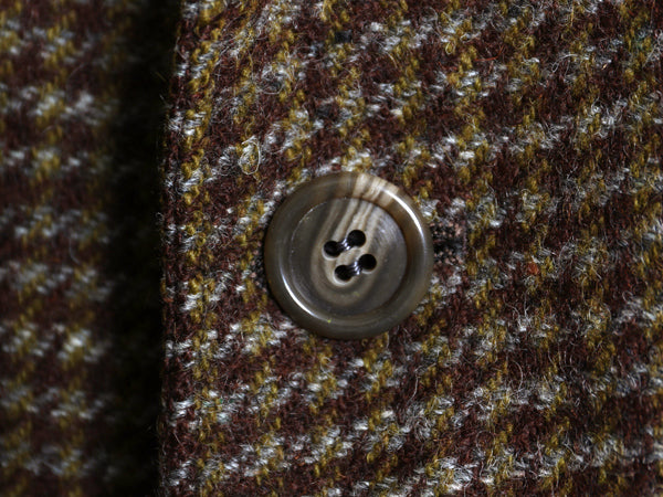 60s USA製 STRATHMORE ウール チェスター コート メンズ L 古着 ヴィンテージ ガンクラブ チェック ヘビーウェイト ツイード ロングコート