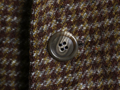 60s USA製 STRATHMORE ウール チェスター コート メンズ L 古着 ヴィンテージ ガンクラブ チェック ヘビーウェイト ツイード ロングコート