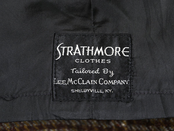 60s USA製 STRATHMORE ウール チェスター コート メンズ L 古着 ヴィンテージ ガンクラブ チェック ヘビーウェイト ツイード ロングコート