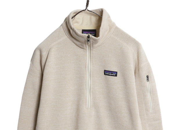 パタゴニア ベターセーター ハーフジップ レディース XL 19年製 アウトドア 裏起毛 フリース セーター プルオーバー 大きいサイズ クリーム