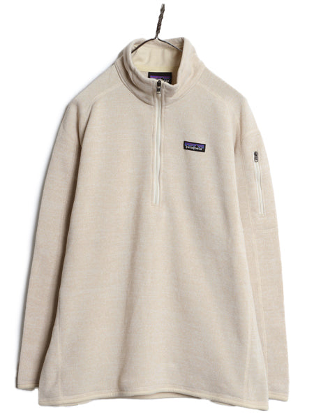 パタゴニア ベターセーター ハーフジップ レディース XL 19年製 アウトドア 裏起毛 フリース セーター プルオーバー 大きいサイズ クリーム