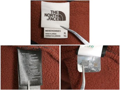 ノースフェイス フード付き フリース ジャケット メンズ XL アウトドア パーカー ジャンパー スナップ プルオーバー 大きいサイズ ツートン