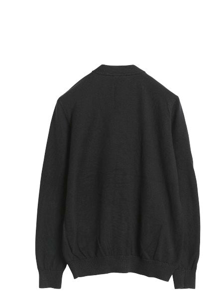 ラグビー ラルフローレン コットン ニット カーディガン メンズ レディース S / ポロ セーター 重ね着 前開き 羽織り ポケット付き 無地 黒