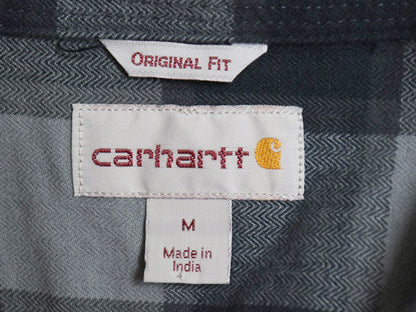 US企画 カーハート 長袖 ヘビー フランネル シャツ メンズ M / 古着 チェック ORIGINAL FIT ワーク ネルシャツ コットン ワンポイント 厚手