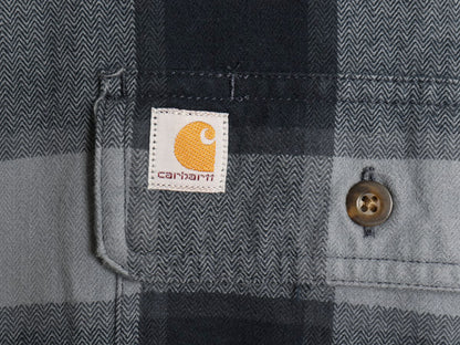 US企画 カーハート 長袖 ヘビー フランネル シャツ メンズ M / 古着 チェック ORIGINAL FIT ワーク ネルシャツ コットン ワンポイント 厚手