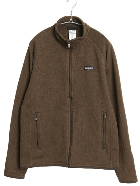 パタゴニア ベターセーター ジャケット メンズ М 09年製 フリース セーター フルジップ ブルゾン ハイネック アウトドア ワンポイント 茶
