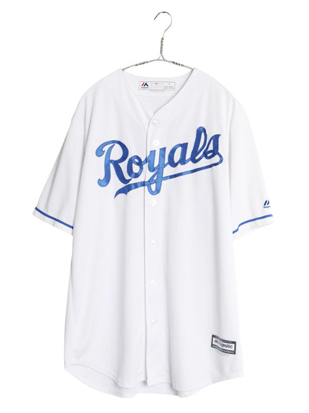 ロイヤルズ ベースボール シャツ メンズ L / MLB オフィシャル マジェスティック 大リーグ ユニフォーム ゲームシャツ ジャージ 半袖シャツ