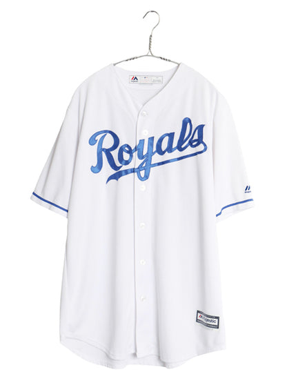 ロイヤルズ ベースボール シャツ メンズ L / MLB オフィシャル マジェスティック 大リーグ ユニフォーム ゲームシャツ ジャージ 半袖シャツ