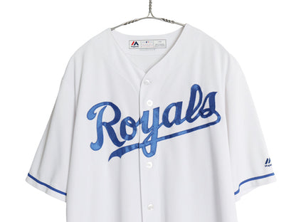 ロイヤルズ ベースボール シャツ メンズ L / MLB オフィシャル マジェスティック 大リーグ ユニフォーム ゲームシャツ ジャージ 半袖シャツ