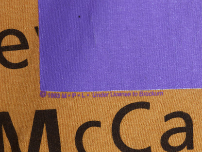 90s USA製 ★ ポールマッカートニー オールオーバー プリント Tシャツ メンズ XL 古着 オールド 当時物 ビートルズ バンド ロック 総柄 黄