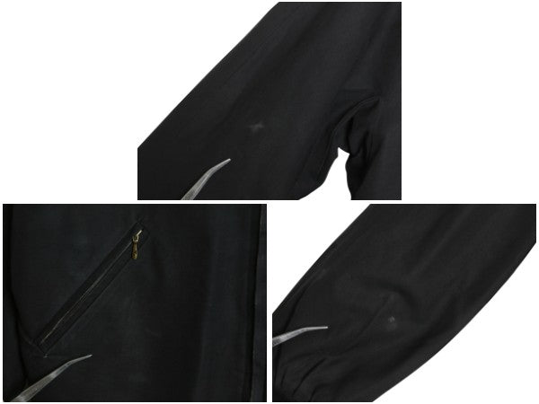 60s ★ Abercrombie&Fitch リバーシブル パーカー ジャケット メンズ S / ヴィンテージ コットン ウール チェック 黒 無地 フード ブルゾン