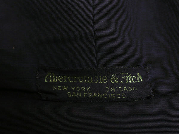 60s ★ Abercrombie&Fitch リバーシブル パーカー ジャケット メンズ S / ヴィンテージ コットン ウール チェック 黒 無地 フード ブルゾン