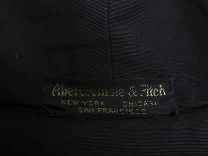 60s ★ Abercrombie&Fitch リバーシブル パーカー ジャケット メンズ S / ヴィンテージ コットン ウール チェック 黒 無地 フード ブルゾン
