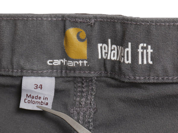 カーハート キャンバス ショートパンツ メンズ 34 古着 ワーク ストレッチ コットン ショーツ 短パン ダック ハーフパンツ ゆったり グレー